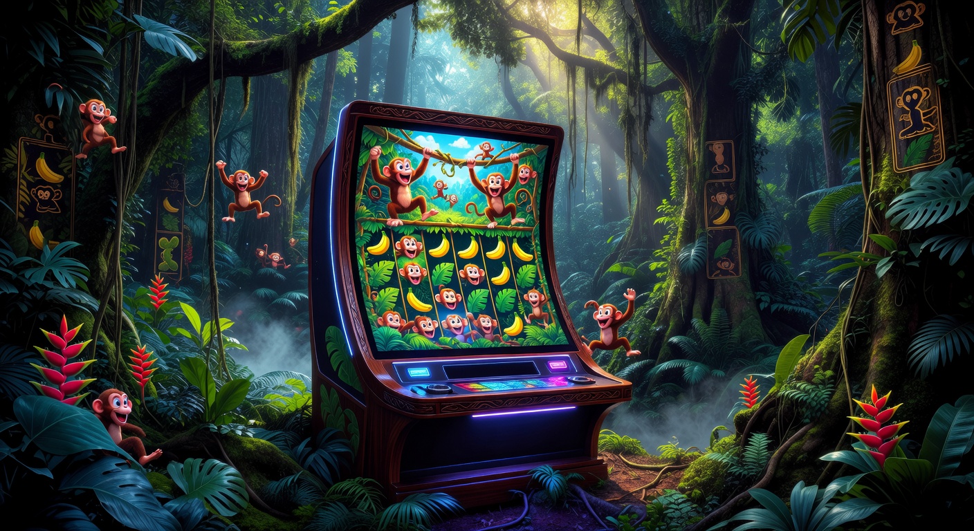 Jungle themed crazy monkey slot digital entertainment showcase